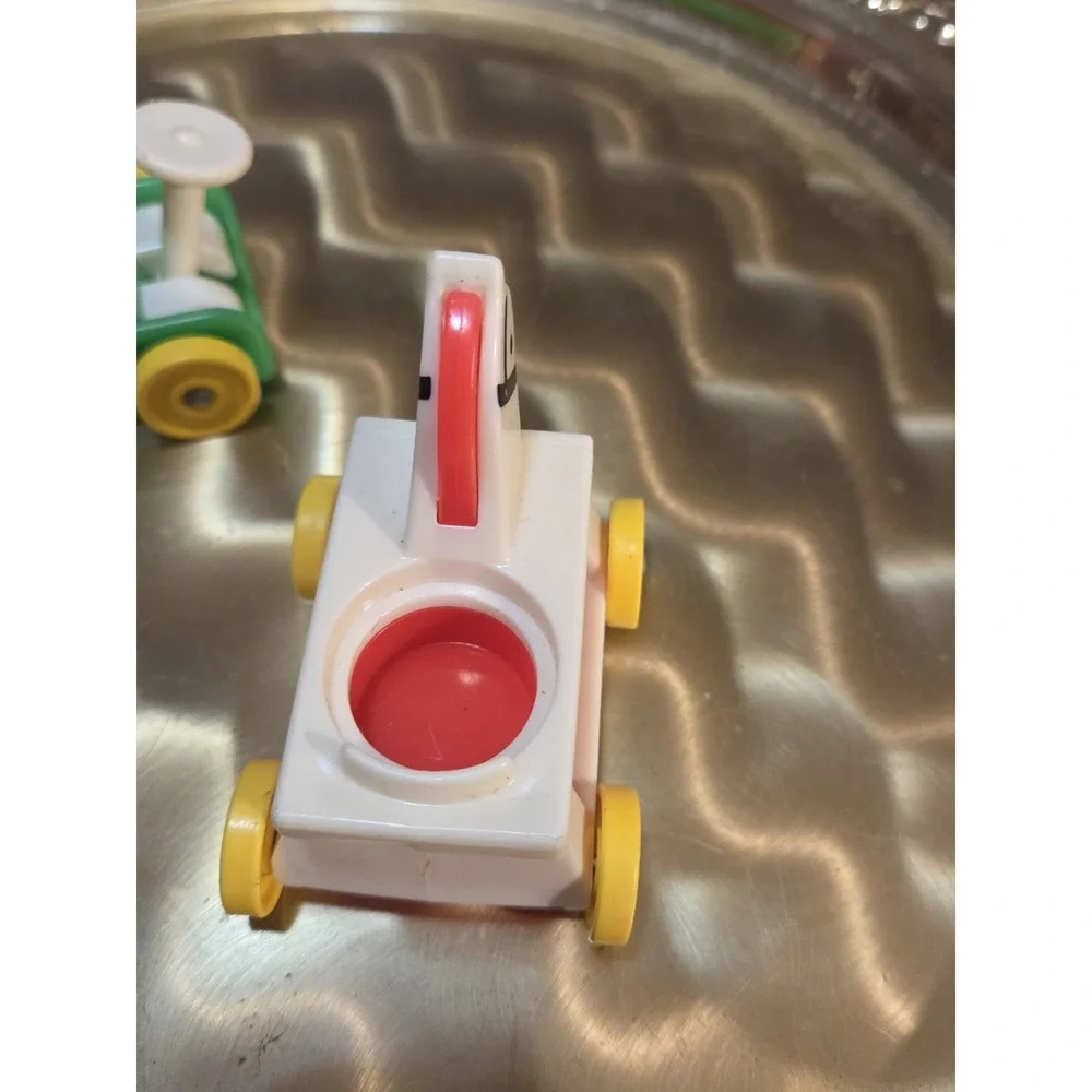 vintage Fisher-Price Little People Set Of Two, Horse And Car